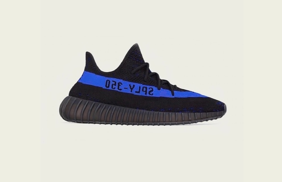 blue and black yeezys