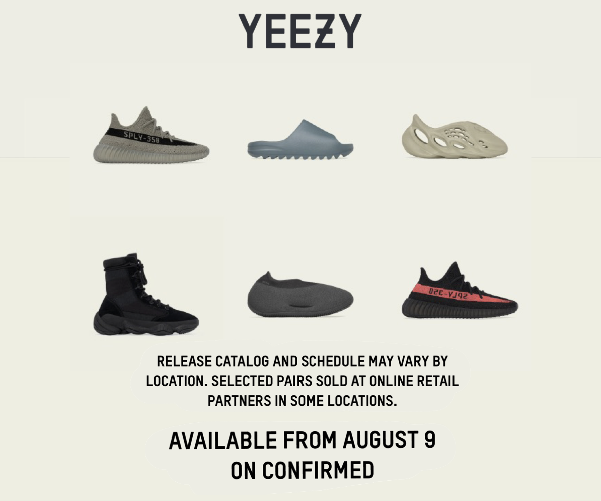 yeezy 2020 schedule